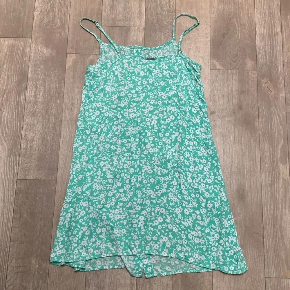 Billabong Teal Floral Mini Dress - Picture 2 of 5